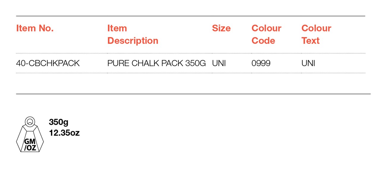 Wild Country Pure Chalk Pack 350G